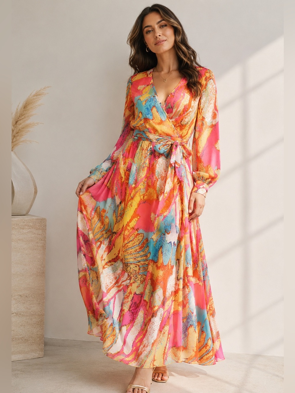 Spy Zone Exchange Abstract Maxi Dress — Size Small — EUC - Picture 2 of 7